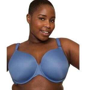 Cacique Totally Smooth Full Coverage Underwire Bra Slate Blue  Lined (38 DD)